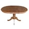 International Concepts Round 36 in Round Top Pedestal Table with 12 in Leaf, 29.3 in H, Distressed Oak, 36 in W, 48 in L K42-36RXT - alternate 5